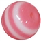 12mm Pink Stripe Bubblegum Beads