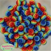 12mm Rainbow Stripe Bubblegum Beads