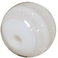 12mm White Stripe Bubblegum Beads