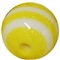 12mm Yellow Stripe Bubblegum Beads