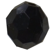 14mm Black Faceted Acrylic Bubblegum Bead