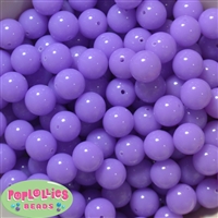14mm Neon Lavender Solid Acrylic Beads