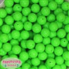 14mm Neon Lime Green Solid Acrylic Beads