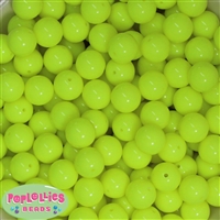 14mm Neon Yellow Acrylic Bubblegum beads
