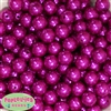 14mm Bright Pink Faux Pearl Bubblegum Beads