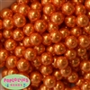 14mm Orange Faux Pearl Bubblegum Beads