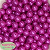 14mm Hot Pink Faux Pearl Bubblegum Beads