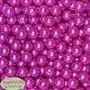 14mm Rose Pink Faux Pearl Bubblegum Beads
