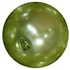 14mm Light Olive Green Faux Pearl Bubblegum Beads