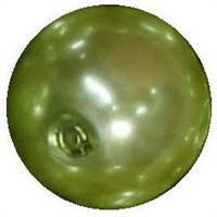 14mm Light Olive Green Faux Pearl Bubblegum Beads