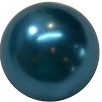 14mm Peacock Blue Faux Pearl Bubblegum Beads
