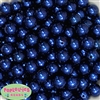 14mm Royal Blue Faux Pearl Bubblegum Beads