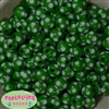 14mm Green Polka Dot Acrylic Bubblegum Beads