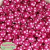 14mm Hot Pink Polka Dot Bubblegum Beads