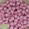 14mm Pink Polka Dot Acrylic Bubblegum Beads