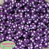 14mm Purple Polka Dot Acrylic Bubblegum Beads