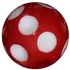 14mm Red Polka Dot Acrylic Bubblegum Bead