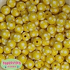 14mm Yellow Polka Dot Acrylic Bubblegum Beads