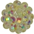 14mm Clear Rhinestone Bubblegum Beads