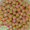 14mm Spring Confetti Rhinestone Bubblegum Beads