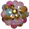 14mm Unicorn Confetti Rhinestone Bubblegum Beads