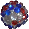 14mm USA Confetti Resin Rhinestone Bubblegum Bead