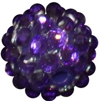 14mm Deep Purple Rhinestone Bubblegum Beads