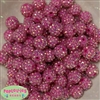 14mm Hot Pink Rhinestone Bubblegum Beads Bulk