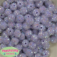 14mm Ice Lavender Rhinestone Bubblegum Beads Bulk