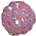 14mm Ice Pink Rhinestone Bubblegum Beads