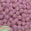 14mm Ice Pink Rhinestone Bubblegum Beads