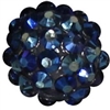 14mm Navy Blue Rhinestone Bubblegum Beads