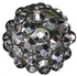 14mm Silver Rhinestone Bubblegum Beads