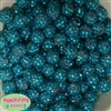 14mm Turquoise Rhinestone Bubblegum Beads Bulk