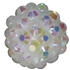 14mm White Rhinestone Bubblegum Beads