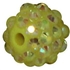 14mm Yellow Rhinestone Bubblegum Beads