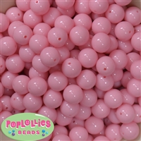 14mm Baby Pink Bubblegum Beads