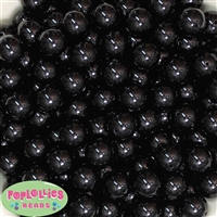 14mm Black Acrylic Bubblegum Beads
