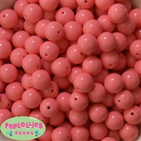 14mm Coral Acrylic Bubblegum Beads