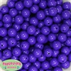 14mm Dark Purple Solid Bubblegum Beads