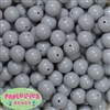 14mm Gray Acrylic Bubblegum Beads