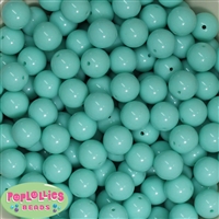 14mm Mint Acrylic Bubblegum Beads