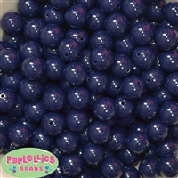 14mm Navy Blue Acrylic Bubblegum Beads