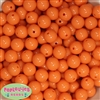 14mm Orange Solid Bubblegum Beads