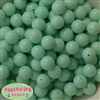 14mm Pastel Green Acrylic Bubblegum Beads