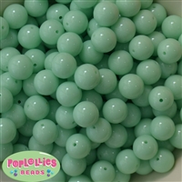14mm Pastel Green Acrylic Bubblegum Beads