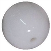 14mm White Acrylic Bubblegum Beads
