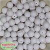 14mm White Acrylic Bubblegum Beads