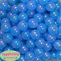 16mm Blue Bubble Acrylic Bubblegum Beads