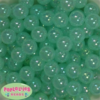 16mm Mint Bubble Acrylic Bubblegum Beads